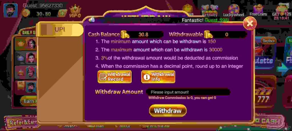 Hot Ace Casino Login APP से पैसे निकालें